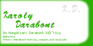 karoly darabont business card